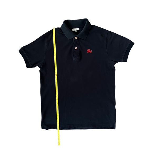 Burberry Black Polo Shirt with Red Logo - Picture 5 of 9